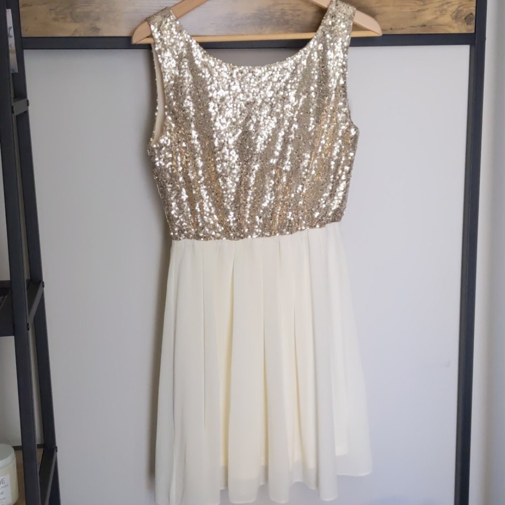 Chelsea Gold Sequin Dress